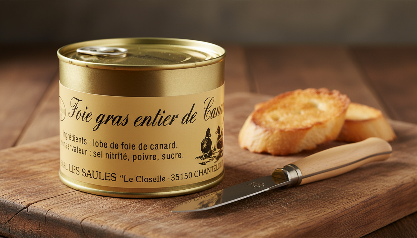 étiquette adhésive foie gras E139
