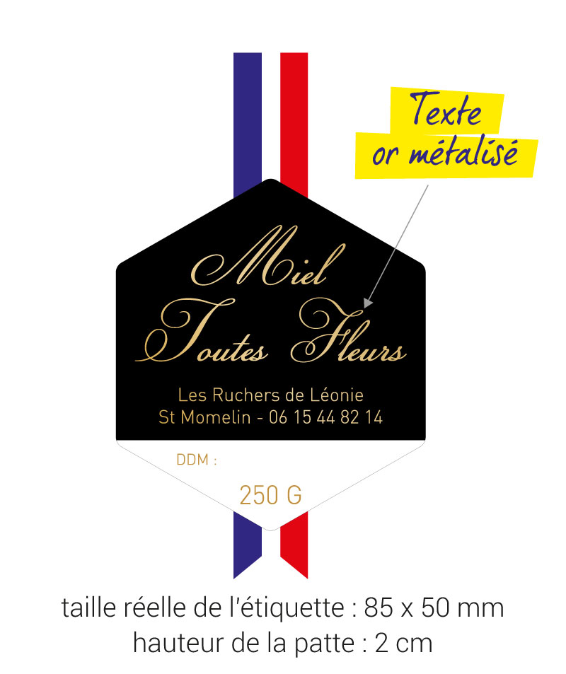 étiquette apiculteur pot de miel E1883