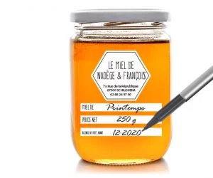 étiquette apiculteur pot de miel E192-2