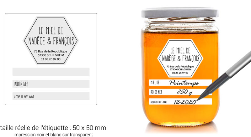 étiquette apiculteur pot de miel E192-2