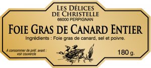 étiquette adhésive foie gras E248C