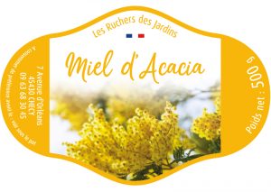 Étiquette apiculteur miel d'acacia E1063Q