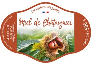 Étiquette apiculteur miel de châtaignier E1063Q