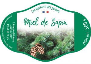 Étiquette apiculteur miel de sapin E1063Q