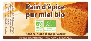 Etiquette pain d'épice miel E455Q