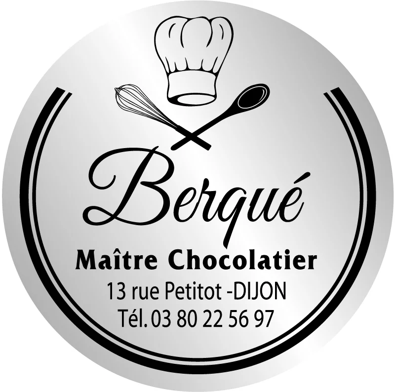 Etiquette personnalisée en relief pour chocolat de Pâque