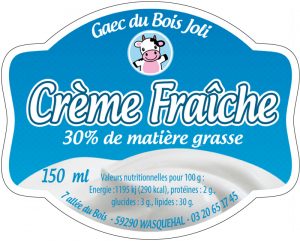 étiquette crème E1668Q