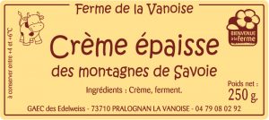 Etiquette fromage crème E455