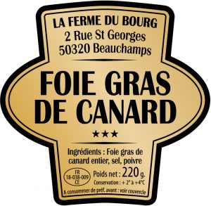 Étiquette adhésive foie gras E1599