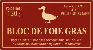 étiquette adhésive foie gras E850-1