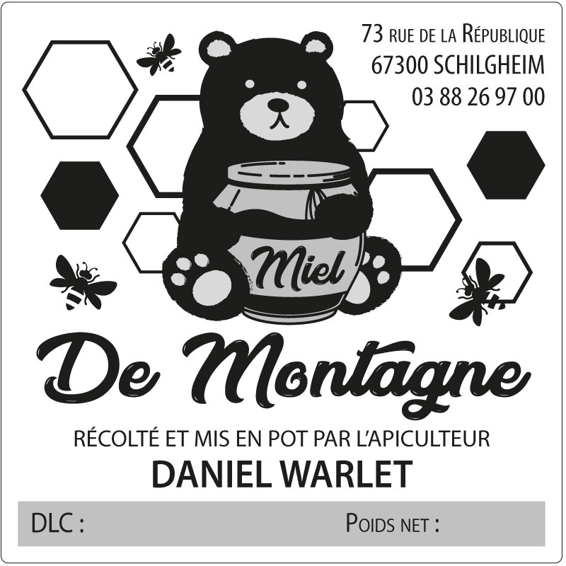Étiquette adhésive apiculteur E192-4