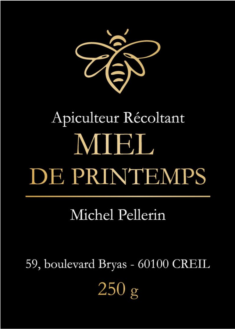 Étiquette adhésive apiculteur E1136-1