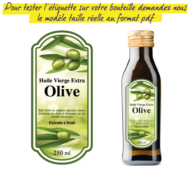 étiquette adhésive huile d'olive E1984