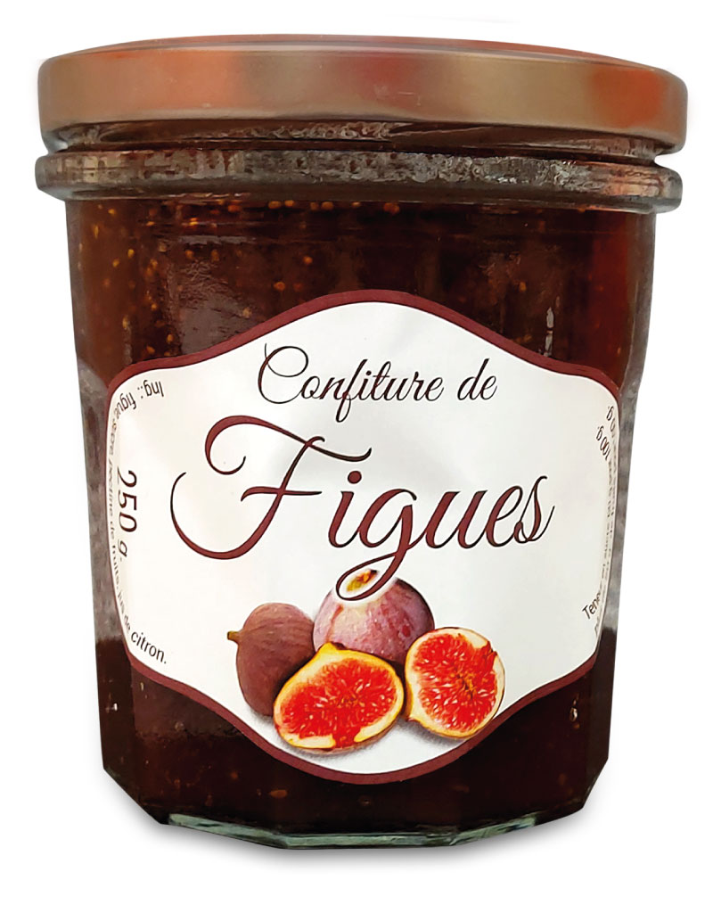 Étiquette personnalisée Confiture de figues, Conserves de figues, Étiquette  de pot de conserve de style aquarelle Bouche large et bouche régulière