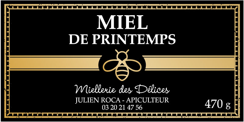 étiquette adhésive apiculteur E1413