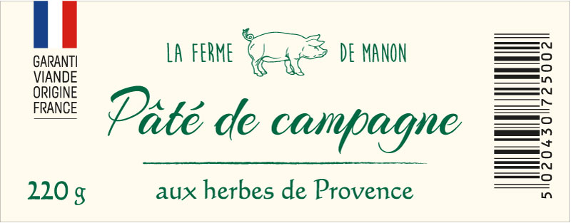 étiquette adhésive pâté E1707