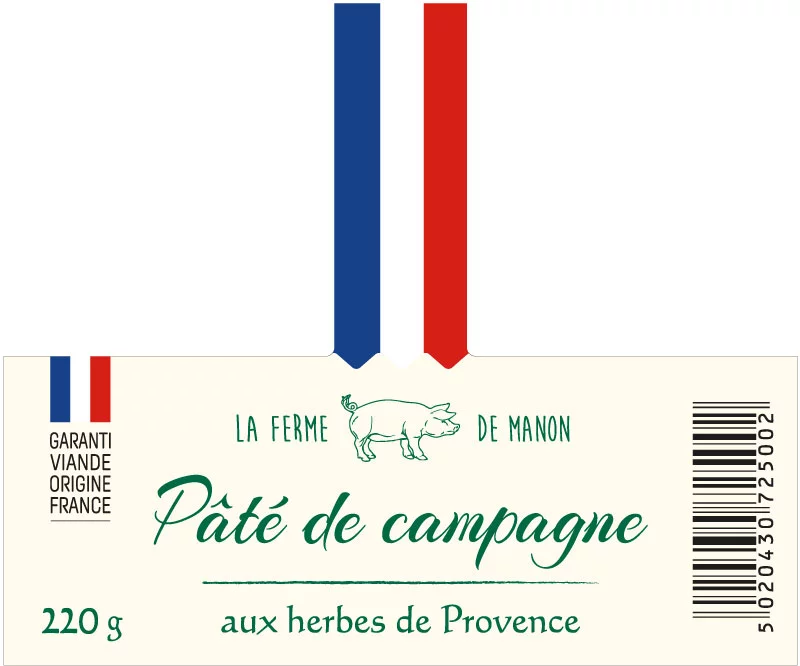 étiquette adhésive pâté E2054