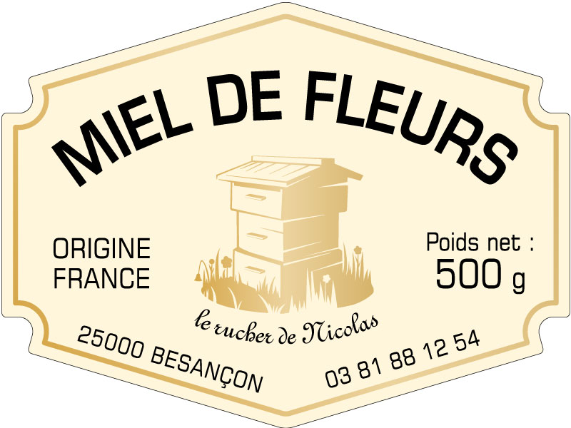 étiquette adhésive apiculteur E2055