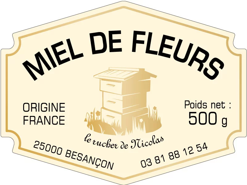 étiquette adhésive apiculteur E2055