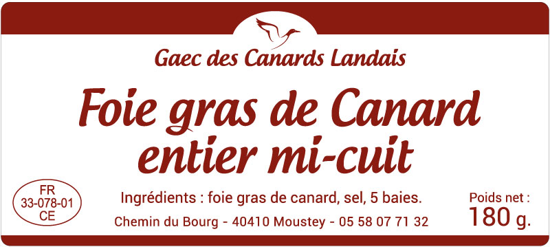 étiquette adhésive foie gras E455-2