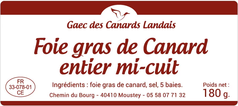 étiquette adhésive foie gras E455-2