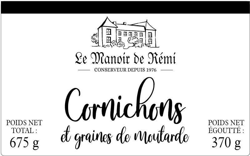 étiquette adhésive cornichon E1020-1