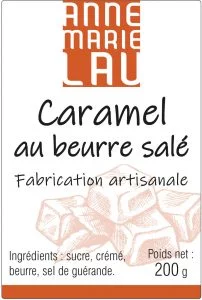 étiquette adhésive caramel au beurre salé E746-5