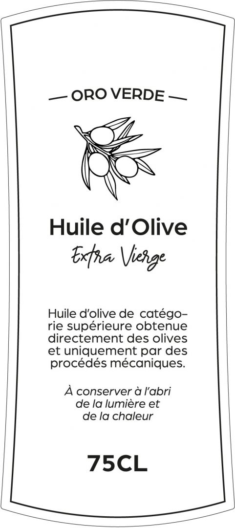 étiquette adhésive huile d'olive E1767