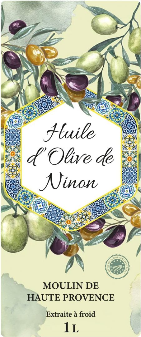 étiquette adhésive huile d'olive E893-2