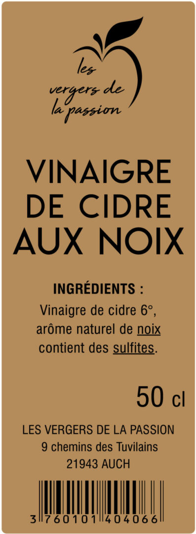 étiquette adhésive vinaigre E1588