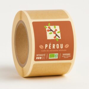 Rouleau de 1500 étiquettes personnalisées - carré