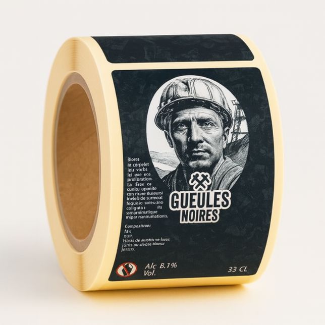 Rubaco-rouleau étiquette rectangle bière
