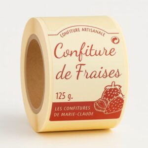 Rouleau de 3000 étiquettes rectangulaires personnalisées