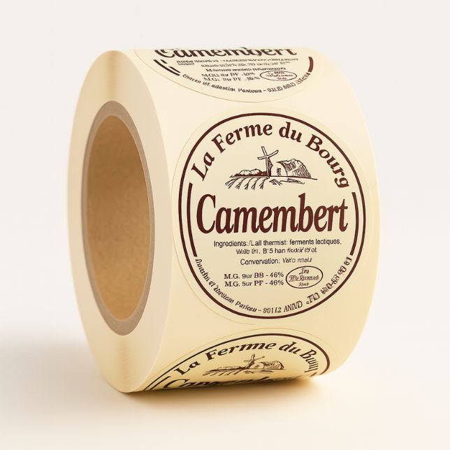 Rubaco-rouleau étiquette ronde fromage