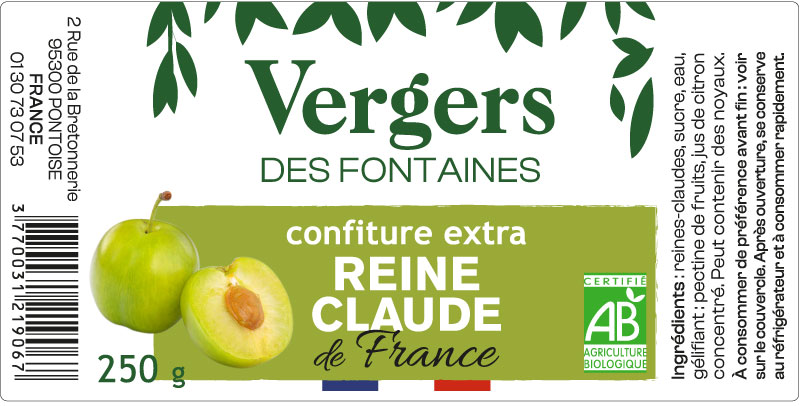 étiquette adhésive confiture E1458-1