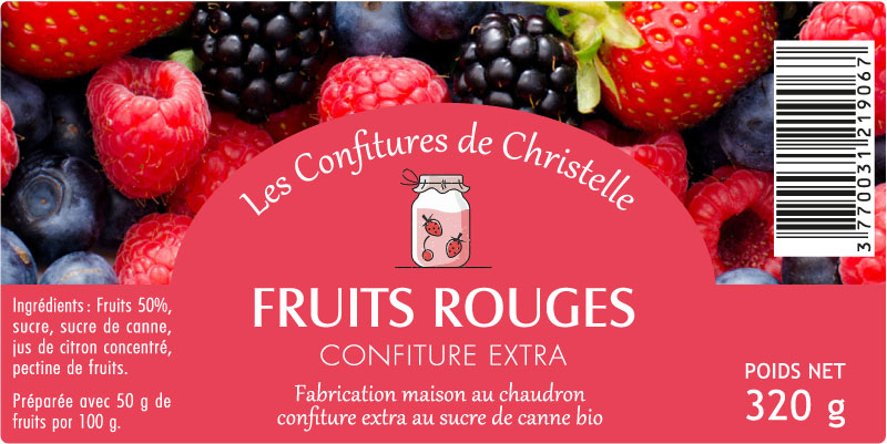étiquette adhésive confiture E1458-2