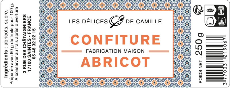 étiquette adhésive confiture E1950