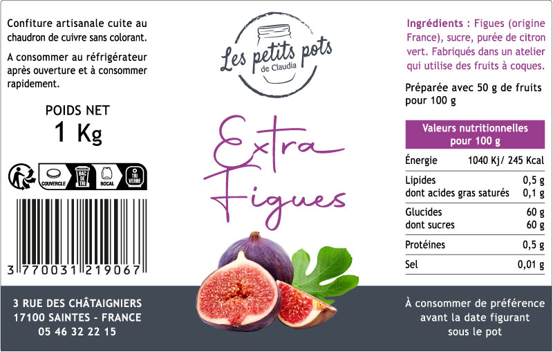 étiquette adhésive confiture E485-1
