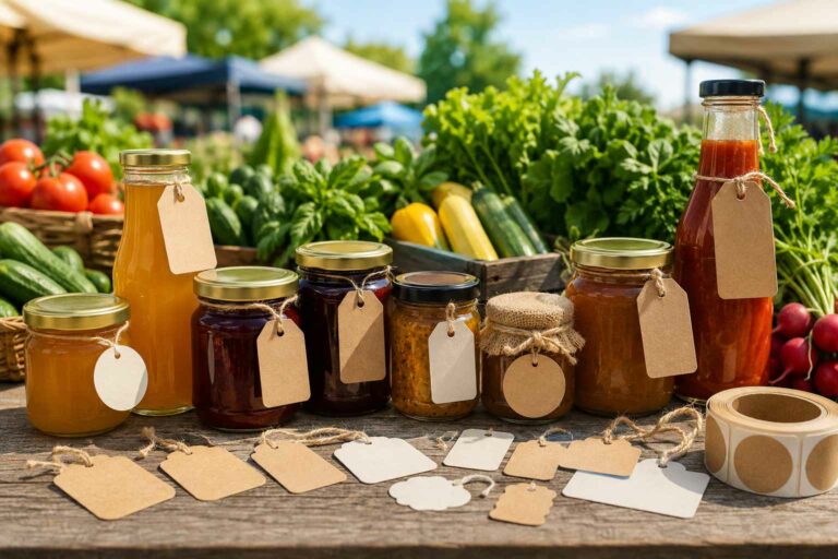 Étiquettes pour marchés d’été et vente directe : formats et conseils pour les producteurs
